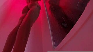 kendra cole slips into the steamy shower letting water cascade over her sexy skinny teen body as she teases every curve