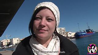 hot caro shows herself in public before intense outdoor session