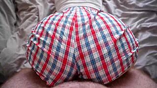 step sis finally rides my cock without pulling down shorts