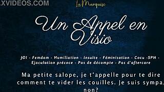 french femdom joi visio call jerks your cock with dirty commands