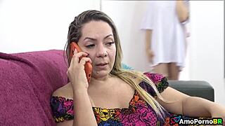 whoa stepdaughter uncovers stepmom secret seduces her husband with hot blowjob daddy 😈🍆 taboo brazilian teen tits