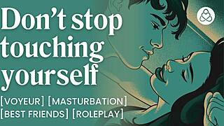 your best friend catches you jerking off then creams her pussy pov