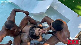 spoiled princess takes double vaginal from black masseurs poolside?