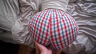 step sis finally rides my cock without pulling down shorts