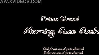 Thick ebony girlfriend takes my morning face fuck domination hard