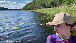 OMG Secret Island Boat Adventure Turns into Skinny Redhead's Deepthroat Facial Cumshot with Monster Cock Choking and Ball Licking