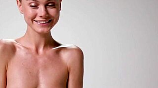 Skinny Teen Jane F Bounces Ball Teasing Firm Tits Shaved Pussy In Slow Motion