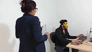 Boss Tames Rude Latina Employee Into Bent-Over Slut Fuck