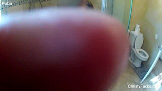 christy mack's big tits and ass shine in steamy shower tease