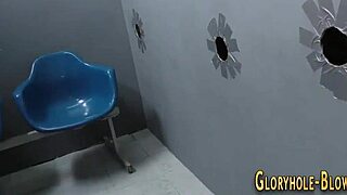 A teen gets nailed at the gloryhole sucking massive black cock in HD.