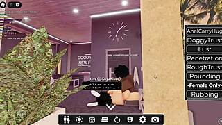 bbc fucks slut in roblox roleplay with monster black cock pounding
