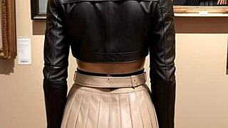leather skirt upskirt art lesson - join the fuck?