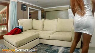 Amateur Ebony Teen Railed Hard by Thick White Cock in POV Casting