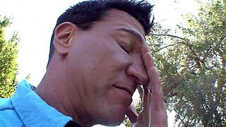 cali hayes deepthroats daddy's monster cock with blowjob anal doggystyle facial