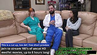 doctor tampa gets cum extracted by latex glove nurse spreading her tits and ass