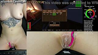 Twitch egirl moans loud ripping clothes for her juicy goth pussy vibed by tropical monster toy dripping cum