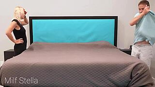 Mature Stepsiblings Share Bed for Hardcore Creampie Reunion Fuck