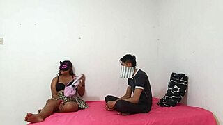 Truth or dare with stepsis leads to hot sexual challenges and big natural tits play