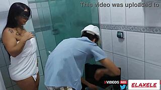 Hubby travels and leaves no cash so I fuck the plumber who fixes my shower and pay with my wet pussy isn't that hot?