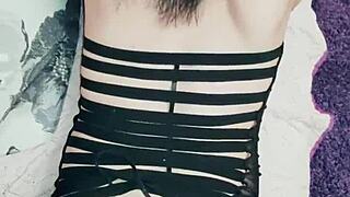 imagine this skinny milf wife riding her husband's friend in lingerie cowgirl