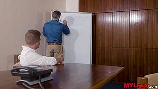 Naughty Secretary MILF Sucks And Rides Boss Cock Cowgirl Style!