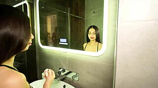 Cheating on boyfriend with stepbro before date so risky! 😈💦🔥