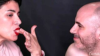 Tattooed petite asian deepthroats huge monster cock pov sucking to facial cumshot