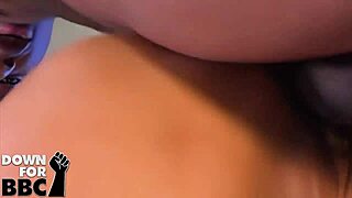 bbc slams curvy brunette max mikita's ass hard, rough doggystyle and riding in lingerie heels