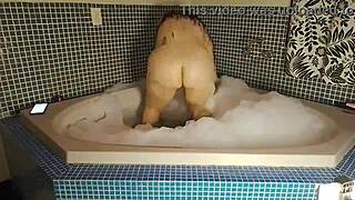 CUTE PORNSTAR RIDES MASSAGE ANAL TO CREAMPIE COWGIRL