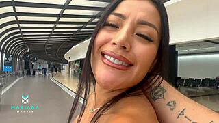 You Love My Rimjob on This Big Cock? Then Watch Me Squirt on Our Trip - Mariana Martix