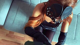 goddess in pantyhose boots drains cum on heels 💦👠