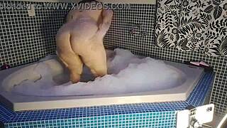 CUTE PORNSTAR RIDES MASSAGE ANAL TO CREAMPIE COWGIRL