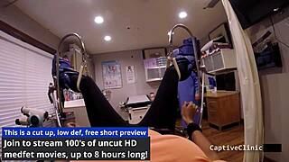 Strangers Taylor Ortega spreads latex ass with toys moaning loud in fetish backstage heat.