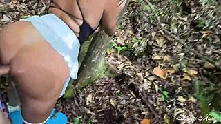 my wife's busty milf bestie 😏 wants outdoor fuck she's nervous but down for anything 🥵