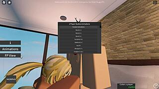 roblox slut kneels to suck monster cock before wild fucking