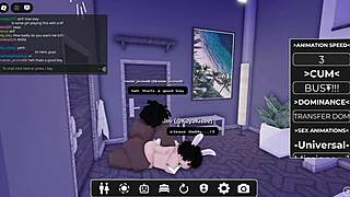 bbc fucks slut in roblox roleplay with monster black cock pounding