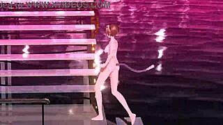 meiko in nostalgic project diva full nude cat costume mod