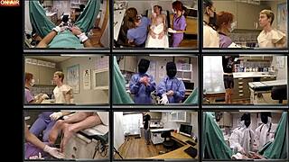 doctor tampa gets cum extracted by latex glove nurse spreading her tits and ass