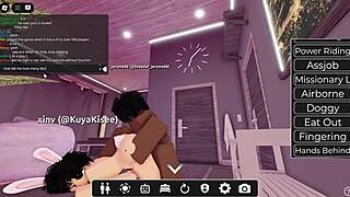 bbc fucks slut in roblox roleplay with monster black cock pounding