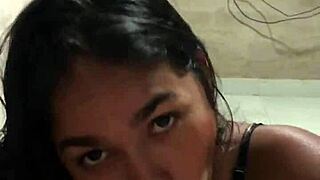 wanna see this brazilian latina ride my cock cowgirl then drop for blowjob?