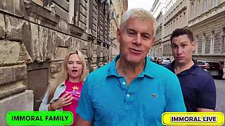 irina begs porno dan's huge load after fingering blowjob riding doggystyle cowgirl swallow cum breakfast