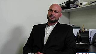 busty babe fucks her boss hard in office for that dream job!