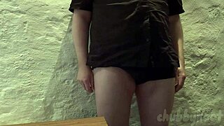 Chubbykaot grinds her fat ass hard against the desk close-up