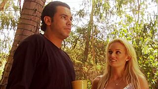 blonde monica mayhem reunites with lover for outdoor blowjob riding doggystyle on small cock