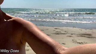 wife strolls public beach completely nude among strangers