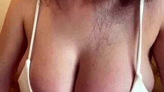 Hey stepmom's got those big milky tits on display