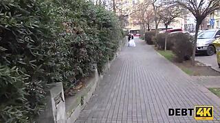 debt-strapped bride bends for loan manager's hardcore pov fuck to erase her debts