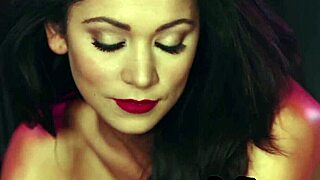 big tits latina milf poses sexy in dress then strips lingerie off for hot ass tease