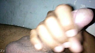 guy chills out masturbating casually at home