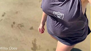 wife strolls public beach completely nude among strangers
